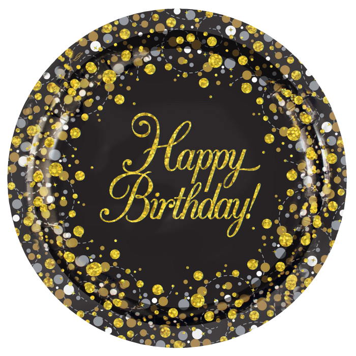 Black and Gold Sparkling 21st Birthday Party 8 to 48 Guest Premium Party Pack - Tableware | Balloons | Decoration image 3